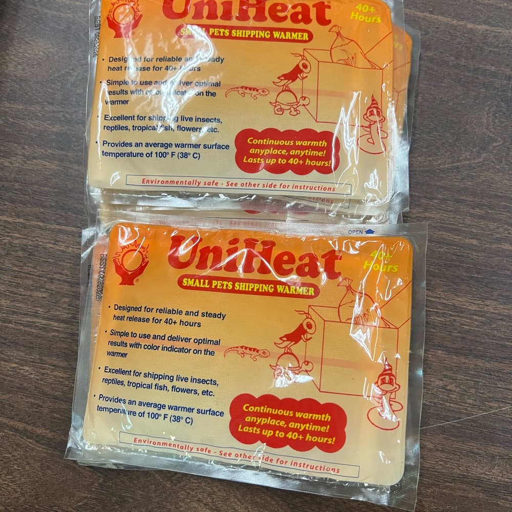 UniHeat Small Pets Shipping Warmer 40+ hours, 10 Pack.